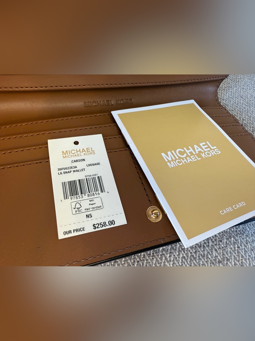 Michael Kors Brown Crocodile Embossed Wallet - Picture 8 of 15
